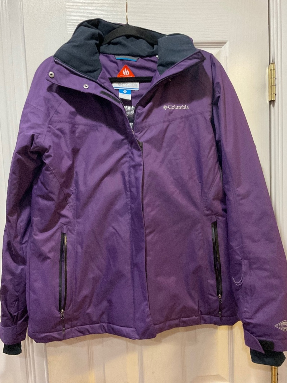 Columbia Omni-Heat Waterproof Purple Ski Snow Jacket Women’s Large